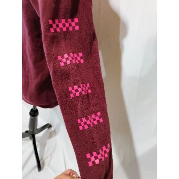 VANS Maroon Pink Logo Hoodie Size‎ S - Picture 4 of 8
